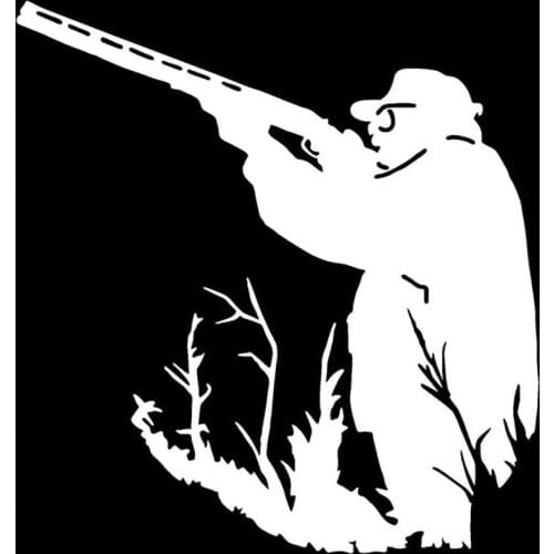 Hunter Hunting Personality Car Stickers Car Styling Waterproof Sunscreen Decorative Accessories Black/white, 18cm * 15cm