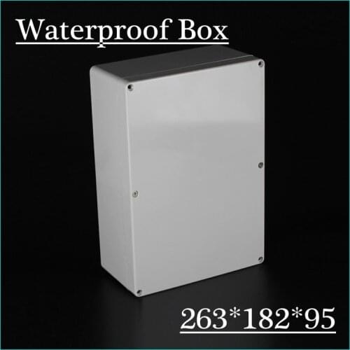 Po Free Shipping 263*182*95mm Waterproof Enclosure Plastic Electronic Project Box Case PlC Shell Outdoor Distribution Power case
