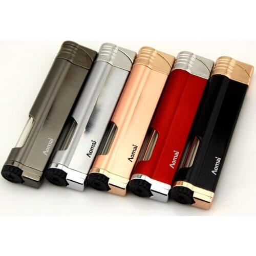 Semi-circular Window Boutique Long Wire Metal Windproof Lighter Briquets Et Accessoires Fumeurs Regalos Para Hombre Originales