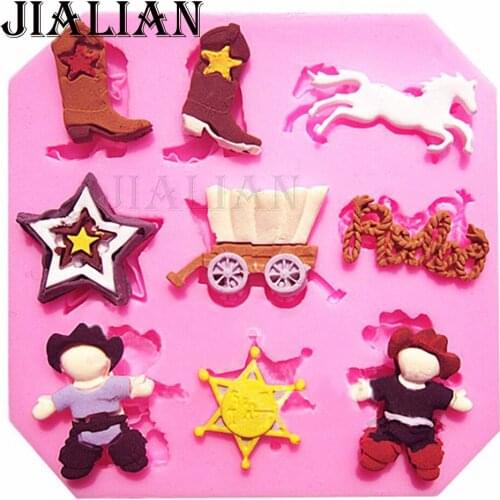 Christmas decorations shoes horse Cartoon chocolate Party cake decorating tools DIY baking fondant silicone mold T0363