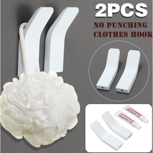 Self-adhesive Clothes Hanger Wall Mounted Coat Hook Decorative Key Holder Hat Scarf Handbag Storage Hanger Bathroom Rack