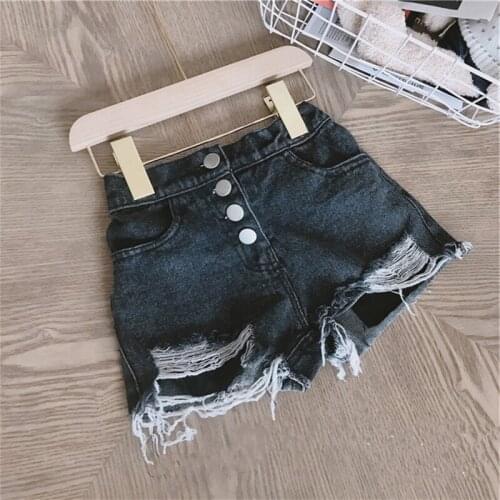 Summer Childrens Shorts Girls Denim Shorts Boy Shorts New Baby Girls Ripped Pants Jeans