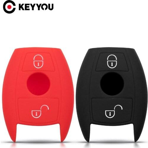 KEYYOU 2/3 Buttons Silicone Car Protective Cover Key Shell For Mercedes Benz CLS CLA GL R SLK AMG A B C S Remote Key Fob Case