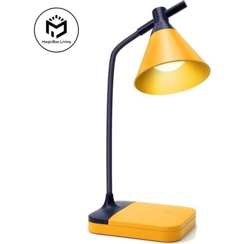 LED Desk Lamp Touch Control Desk Lamp 3 Color Modes with Dimmable 360°Flexible Rechargeable Desk Lamp with USB Charging Port