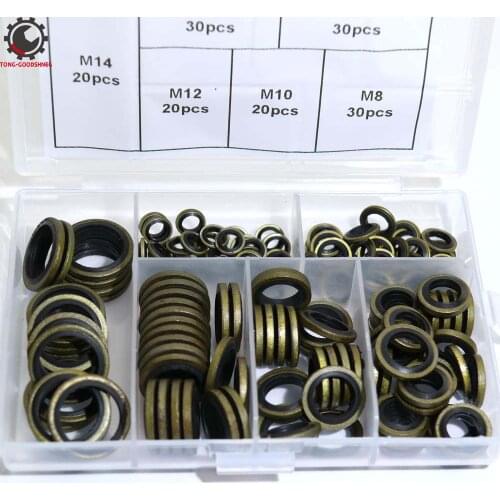 Seal Gasket Automotive Self-Centered Bonded Hydralic Washer Rubber Metal Oil Pipe Seal Gasket NBR Metal Seal Ring