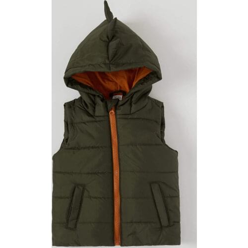 DeFacto Spring BabyBoy Outer Wear Baby Boy Hooded 3D Inflatable Vest Regular Fit Kids Children Clothing-T3442A221SP