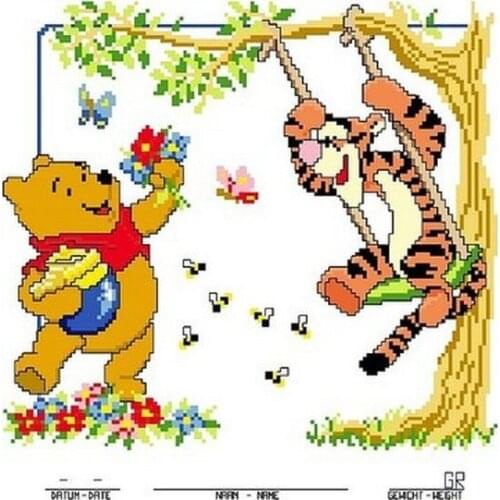 Embroidery Package Hot Sell Best Quality Cross Stitch Kits Lovely Bear Free Shipping