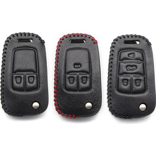 Genuine Leather Key Case Cover For Buick Excelle XT Regal GS Encore Lacrosse Verano Bag Car Key Parts Skin Fob Shell Accessories