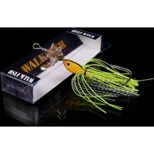 WALK FISH Hot Metal Hard Fishing Jig Head Wobbler Fishing Lures 19.1g Spinner Baits With Propeller Fishing Tackle Pesca Isca