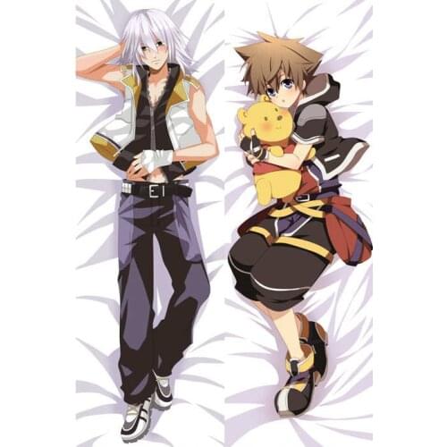 Japanese Anime game Kingdom Hearts sexy girl riku & sora & xion Dakimakura body throw pillow cover case hugging body pillowcase