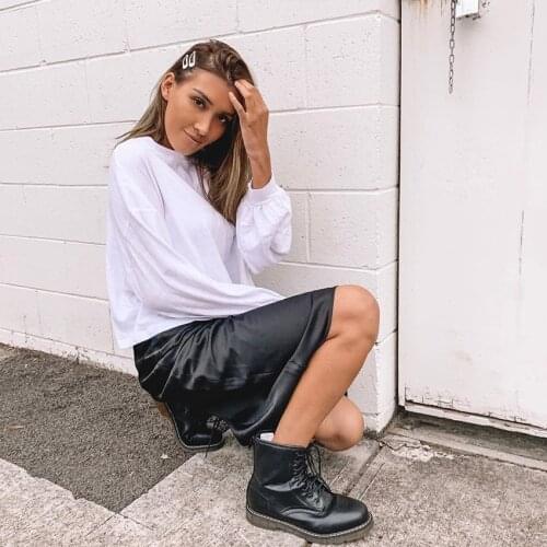 Za Women Solid Black White Satin Silk Fabric Midi Skirt High Waist Summer Long Skirt Stylish Elegant Ladie Office Spring Vintage