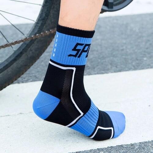USHINE Women Reflective Running Socks Night Cycling Socks Mens Breathable Non-slip Sports Socks Outdoor Basketball Football