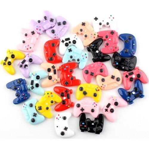 10pcs Resin Flatback Slime Filler Beads Charms Game Controller Cabochons Craft For Cellphone Case Decoration DIY Accessories