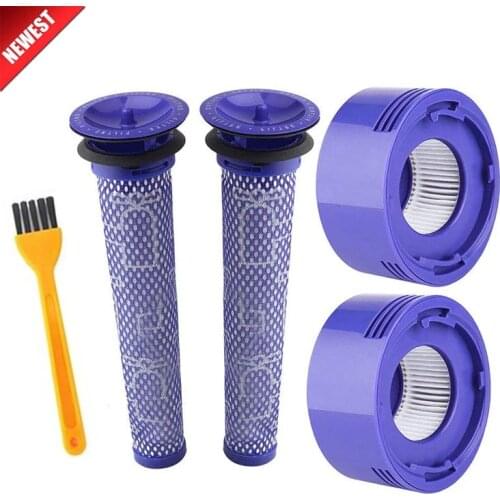2 Pack Pre-Filters and 2 Pack HEPA Post-Filters Replacements Compatible Accessories For Dyson V8 and V7 Cordless Vacuum Parts