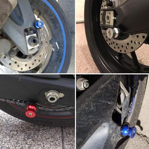 2PCS/SET For Yamaha Honda Suzuki CNC Aluminum Motorcycle Swingarm Sliders Spools Paddock Stand Bobbins Swing Arm Accessories