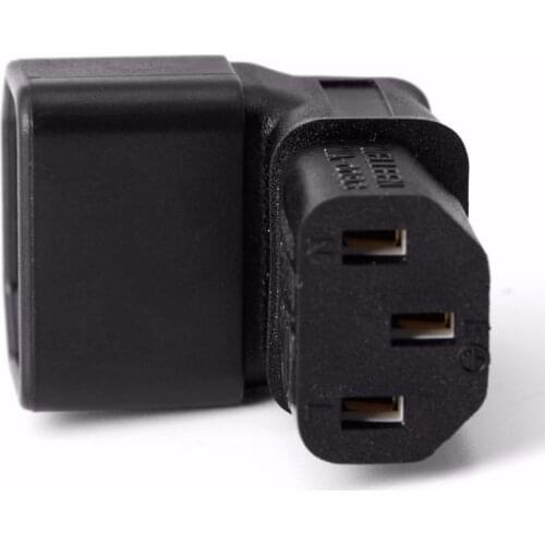 3Pin IEC Connector Down UP 90 Angled IEC 320 C14 Male To C13 Female Power Adapter Connector AC Plug for Lcd Wall Mount TV