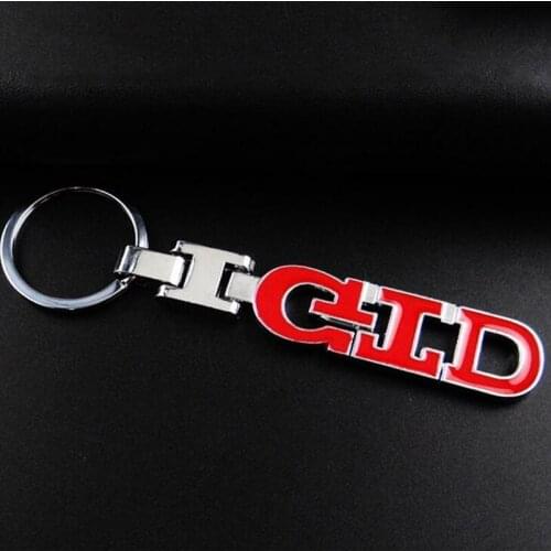 3D Metal GTD Car Logo Keychain Keyring for VW Volkswagen Golf Polo Sedan Jetta Touareg 4 5 6 7 GTD Key Chain Key Ring Key Holder