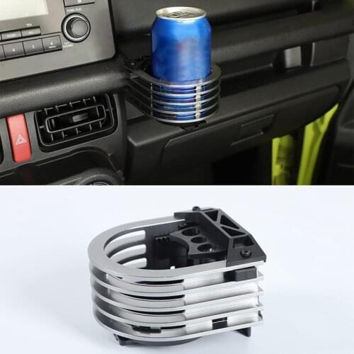 Car Aluminum Alloy Water Cup Holder Drink Cup Holder Bracket for Suzuki Jimny JB64 Sierra JB74W 2019 2020 2021