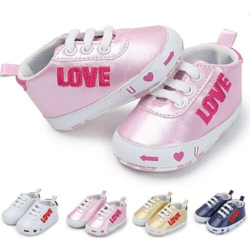 Baby girl shoes pink gold silver baby shoes prewalker sneakers new soft baby shoes fashion glitter newborn sneakers tennis shoes