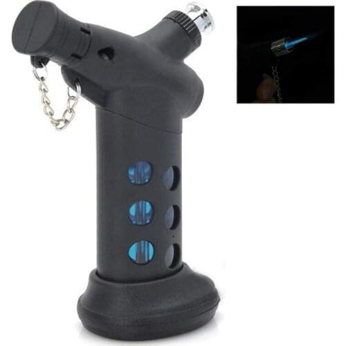 Cigar Torch Turbo Lighter Spray Gun Style 2 Jet Butane Gas Cigarette 1300 C Windproof Pipe Lighter For Kitchen BBQ Lighter