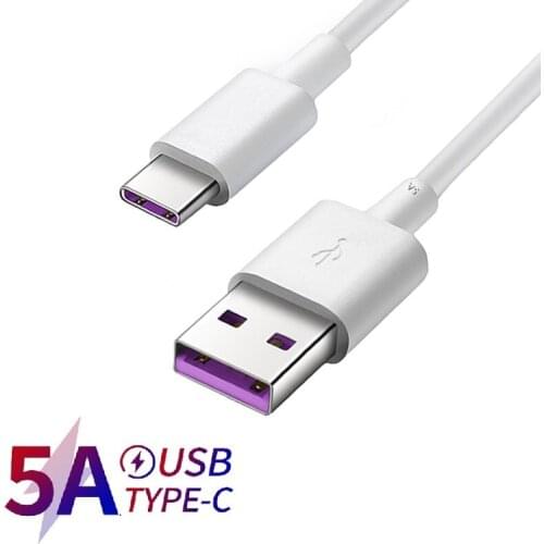 5A USB Type C Cable Quick Charge 3.0 4.0 USB-C Wire For huawei p30 pro xiaomi Samsung Type-c Data Fast Charge Cord Charger Usb c