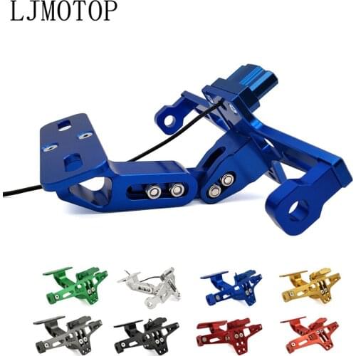 CNC Motorcycle License Number Plate Frame Holder Bracket With LED Signal For Honda CBR250R CBR 250R VFR 1200 VFR1200 NC 750 S/X