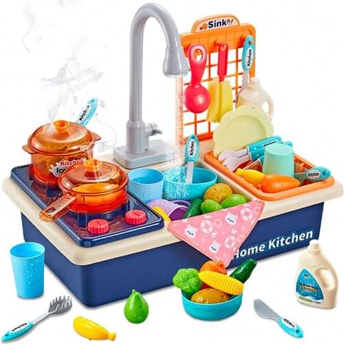 Kitchen Toys for Kids, Kitchen Sink Toys with Play Cooking Stove , Utensils Tableware Accessories for Toddlers Kids