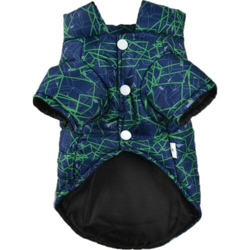 Pet Dog Jacket Coat Clothes Outfits Autumn Winter Cotton Paddeds Coats For Dogs Puppy Cute Thickened Stand-up Collar Down Jacket