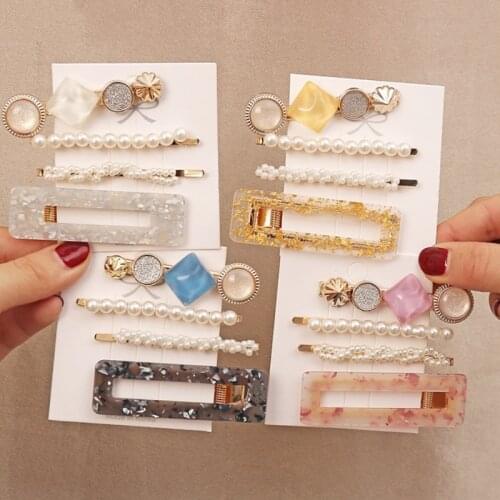 Fashion Shiny Hair Clip For Women Girls 2020 Acrylic Barrettes Hollow Rectangle Hair Clips Sequins Hairpins Accessories