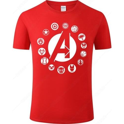 The Avengers T Shirt Men Classic Print T-Shirt Homme 2021 Fashion Summer Cotton Short Sleeve Tops Streetwear Tee Clothing J77