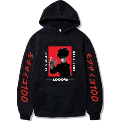 MOB PSYCHO 100 Anime Streetwear Couple Hoodies Man Women Clothing Sweatshirts Teens Clothes Boy Girl Gifts