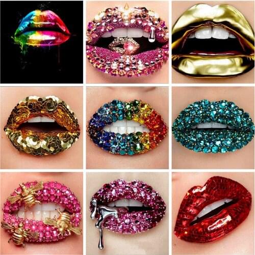 5D DIY Diamond Painting Full Square Drill Lip Painting Diamond Embroidery Sale Cross Stitch Kits Mosaic Home Decor Diamond Art