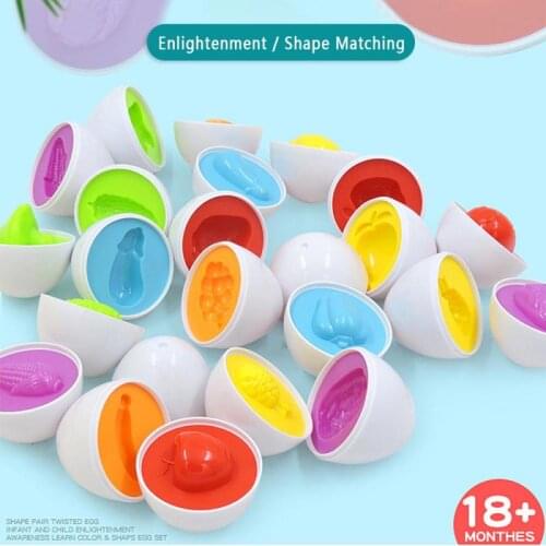 Preschool Educational Color&Vegetables & Match Mini Egg Set Toddler Toys Children Toddler Funny Puzzle Game For Baby Kids Gift