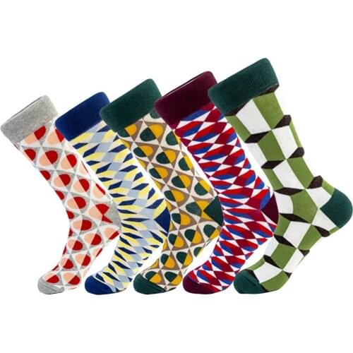 Peonfly 2020 New Autumn Cotton Casual Personality Design Hip Hop Streetwear Happy Socks Gifts for Men Brand Quality