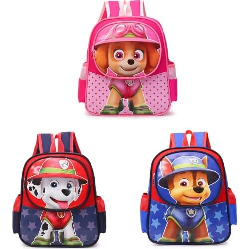 New Paw Patrol Cartoon Bag Anime Children Backpack Skye Everest Marshall Chase Boys Girls Pat Patrouille Birthday Toy Gifts