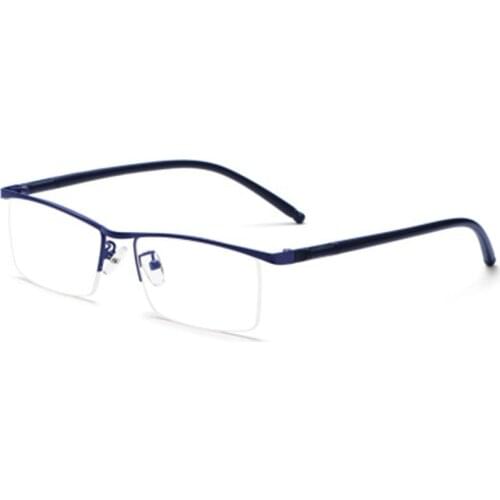 OEYEYEO Alloy Spectacles Frame Men Ultralight Half Rim Vintage Square Prescription Eyeglasses Retro Optical Frame Fashion Style