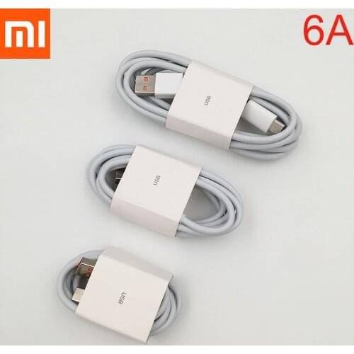 Original Xiaomi 1/1.5/2M 6A Turbo Fast Charging Cable Type C Charger Cord For MI 11 10T 10 9 Pro 5G Poco X3 Redmi Note10 K30s