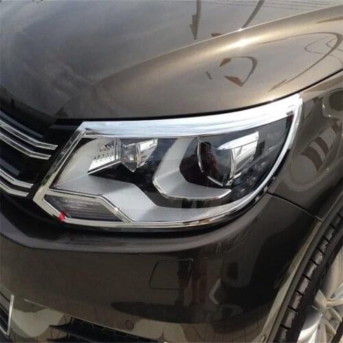Accessories 2pcs Headlights Decoration Frame with High Quality ABS Chrome Fit For Volkswagen 2010 2011 2012 2013 Tiguan VW
