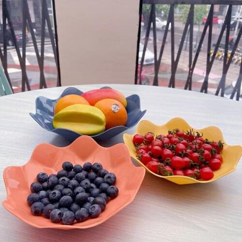 Fruit Plate Easy Clean Reusable Plastic Fall Resistance Flower type Storage Tray for Household