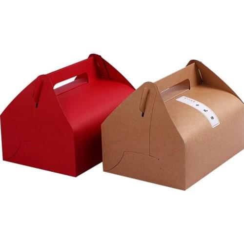 10Pcs/Lot Kraft Gift Box Cake White Dessert Paper Cup Wedding Party Portable Paper Box Carton High Quality Cookies Box