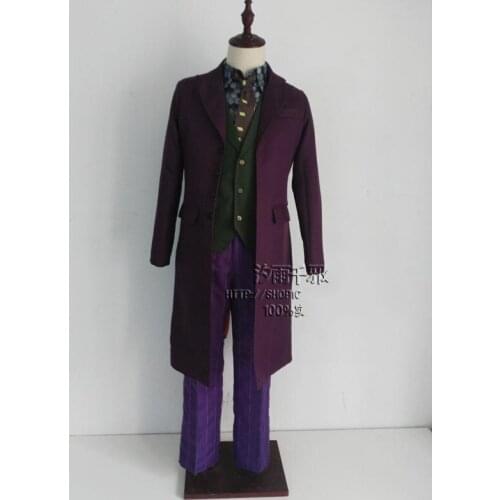 Movie The Dark Knight Joker Cosplay Costumes Halloween Costumes for Men Women Adult Full Set