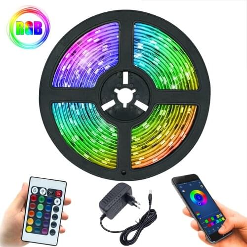 LED Strips Light WIFI Smart Controller Flexible RGB String 5050 2835 Decor Tape For Decoration Home Bedroom Decor Bluetooth Lamp