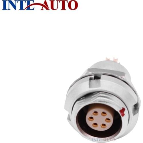 1B series M12 Connector china supplier, Metal electrical circular precision high quality 6 pins receptacle, ZECG.1B