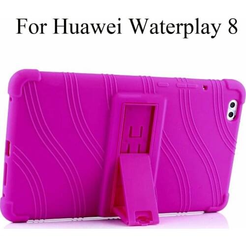 Silicone Anti Knock Case for Huawei Waterplay 8 HDL-W09 Protector Stand Cover Water Play 8.0 Tablet Shell Capa Fundas Casing