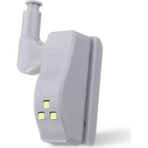Led Hinge Lamp Bedroom Kitchen Living Room Cabinet Cupboard Closet Wardrobe Night Lights Unique Design Auto ON/OFF Battery Power