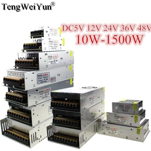 Hot Sale AC85-265V 110V 220V to DC5V 12V 24V 36V 48V 1A 2A 3A 5A 10A 15A 20A 30A 40A 80A CCTV / LED Strip Power Supply Adapter