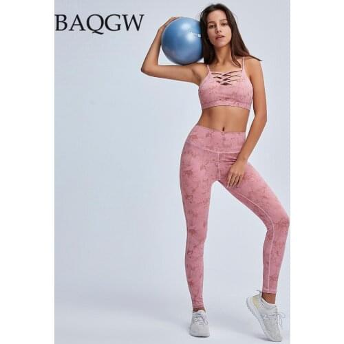 Tie Dye Matching Set Sexy Cutout Crop Top High Waist Leggings Tracksuit Women Workout Clothes for Women 2021 Fitness 2 Piece Set