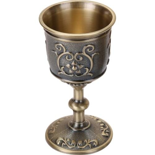 Vintage Zinc Alloy Chalice Wine Goblet Cups Vintage Drinkware Decor Gifts Simple And Unconventional, Adding A Unique Atmosphere