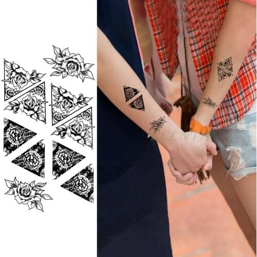 Waterproof Temporary Tattoo Sticker Deer Head Lion Flying Eagle Animal Mermaid Rose Flower Flash Tatoo Fake Tatto for Girl Women