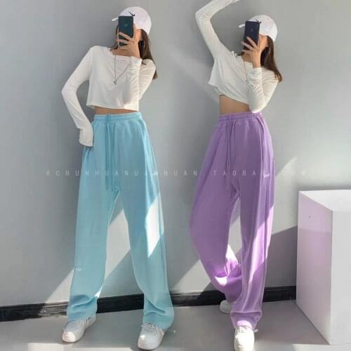 Bella Philosophy Wonder 2021 New Sports Casual Cotton White Trousers Female Elastic High Waist Loose Cargo Pants Jogging Pants